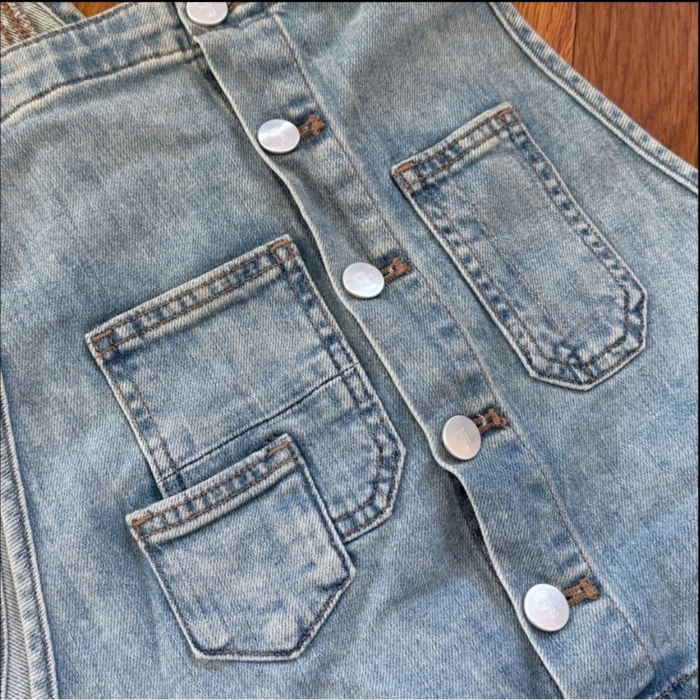 New Anthropologie Pilcro Painter Denim Overalls Size XL - Picture 6 of 7